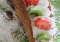 Tuile XXL gourmande à la crème fouettée Mascarpone & Coco