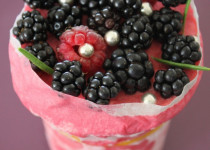 Mousse glacée aux framboises