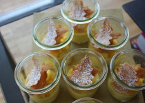 Verrine de Noël – Crème Mangue/Passion & ses petits sapins croustillants