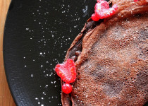 Crêpe soufflée au Chocolat et aux Framboises